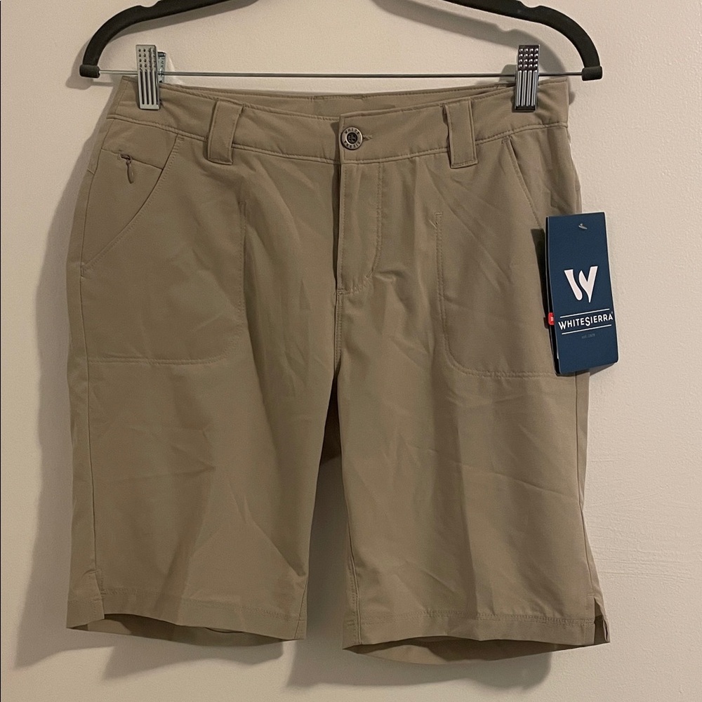 White Sierra Women's Tan Athletic Shorts